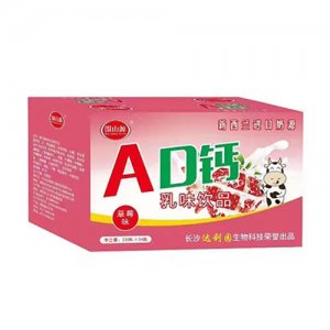 围山源AD钙乳味饮品草莓味220ml24瓶