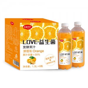 亲青果源LOVE益生菌发酵果汁鲜橙味1.56瓶