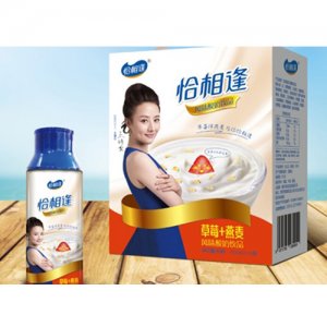 恰相逢草莓燕麦风味酸奶饮品355mlx10罐