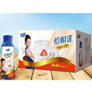 恰相逢草莓燕麦风味酸奶饮品355mlx15罐箱装