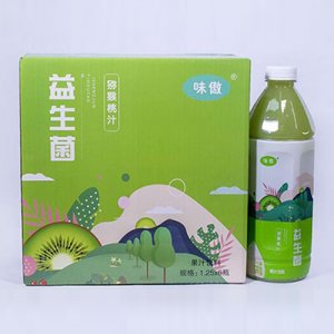 味傲益生菌猕猴桃汁果汁饮料1.25L×6瓶