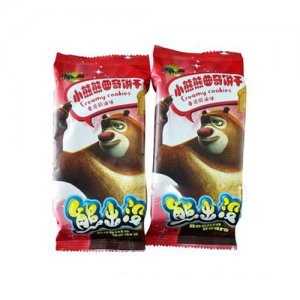 乐比卡通-小熊熊曲奇饼干-香浓奶油味