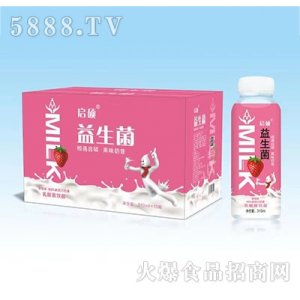 启硕益生菌奶昔乳酸菌饮品草莓味310ml15瓶
