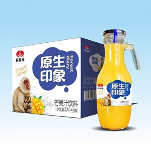 共品乐原生印象芒果汁饮品1.5L6瓶