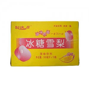 利达原冰糖雪梨果味饮料500ml15瓶装