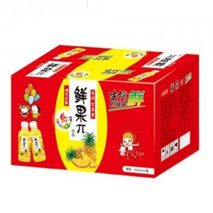 华北制药鲜果π生榨菠萝汁饮料500mlx15瓶