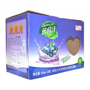 鲜汇美源蓝莓汁450ml8瓶盒装