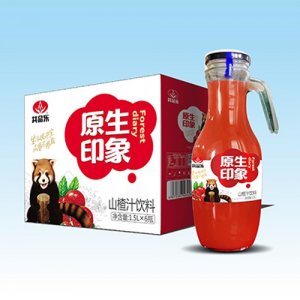 共品乐原生印象山楂汁饮料1.5L6瓶