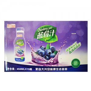 鲜汇美源蓝莓汁450ml15瓶盒装