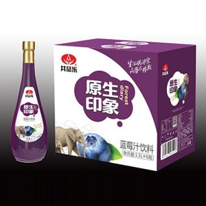 共品乐原生印象蓝莓汁饮料1.5L6瓶