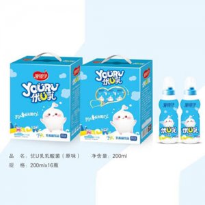 爱哆仔优U乳乳酸菌饮品原味200mlX16