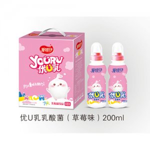 爱哆仔优U乳乳酸菌（草莓味）200ml