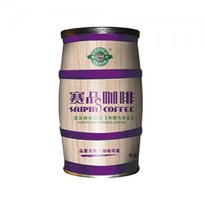 赛品咖啡木纹咖啡焦糖玛奇朵