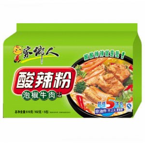家乡人五连包泡椒牛肉味酸辣粉