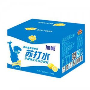 修花添加葡萄糖酸锌柠檬味无汽苏打饮料箱-15×400ml