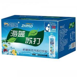 智跑海蓝苏打果汁饮料箱装400mlx24