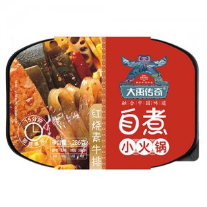 大禹传奇自热小火锅红烧素牛排286gX24盒