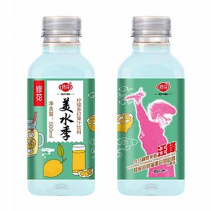 修花美水季柠檬苏打果汁饮料