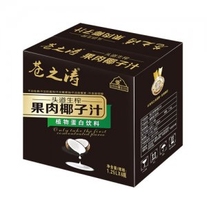 苍之涛头道生榨果肉椰子汁植物蛋白饮料1.25Lx6瓶