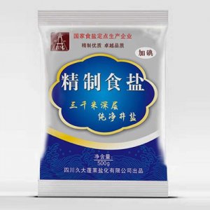 老盐巴精制食盐加碘500g