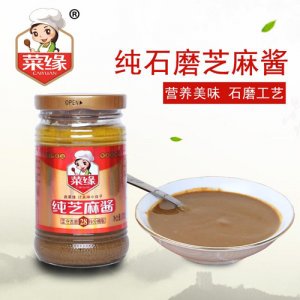 菜缘纯石磨芝麻酱200g