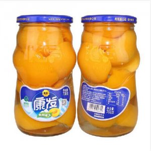 康发黄桃罐头700克