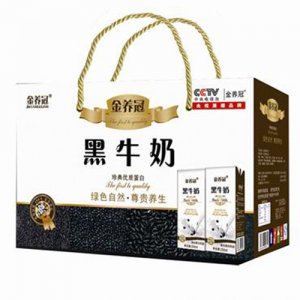 国福金养冠黑牛奶250ml手提袋