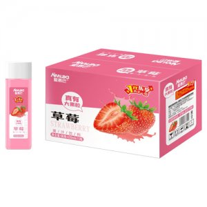 爱慕巴草莓果粒果汁饮料430mlx15瓶