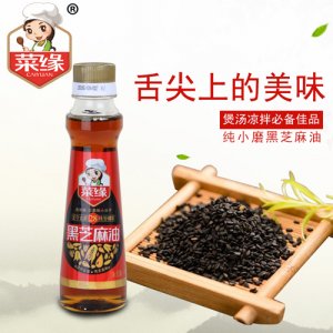 菜缘黑芝麻油168ml
