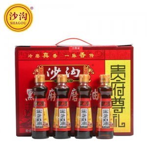 沙沟香油礼盒168ml黑芝麻油