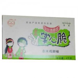 胖老总迷你掌心脆香烤鸡翅味方便面箱装