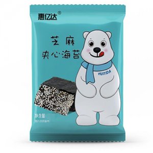 惠亿达大白熊巴旦木芝麻夹心海苔单小包6g