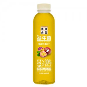 惠康食品百香果汁益生菌复合果汁饮料500ml