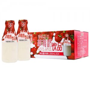 惠康食品草莓奶饮品（香港风味）280mlx24瓶