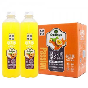 惠康食品益生菌复合百香果果汁饮料1.25Llx6瓶