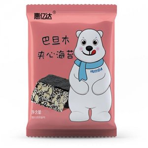 惠亿达大白熊巴旦木夹心海苔单小包6g
