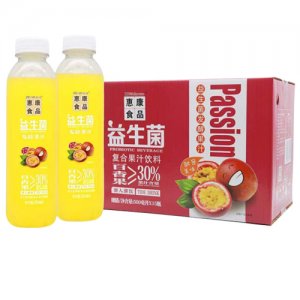 惠康食品益生菌复合百香果果汁饮料500mlx15瓶