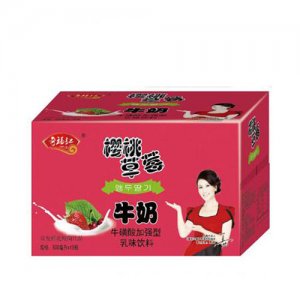 奇福记饮品樱桃草莓牛奶牛磺酸加强型乳味饮料