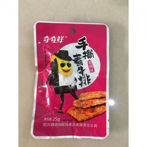 奇奇鲜手撕素牛排香辣味25g