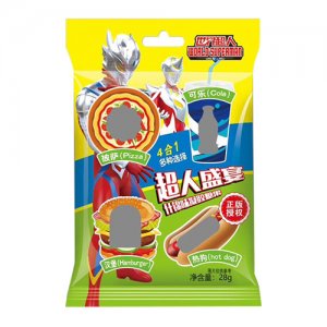 糖尚玩超人盛宴什锦味凝胶糖果28g