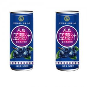 上首汇之果天然蓝莓汁240ml