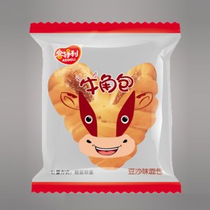 福建龙海客得利牛角包面包豆沙味