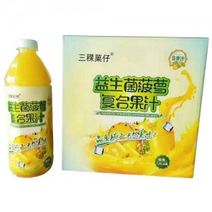 三稞菓仔益生菌菠萝复合果汁饮料1.25Lx6瓶