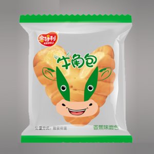 福建龙海客得利牛角包面包香蕉味