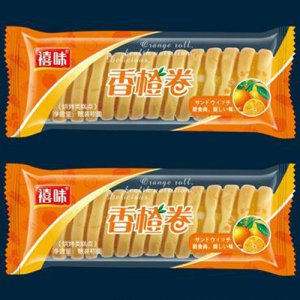 龙海禧味香橙卷面包袋装