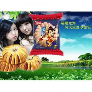 福建龙海禧味风火轮豆沙面包