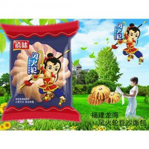福建龙海禧味风火轮豆沙面包袋装
