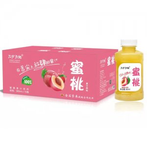 三分天地密桃汁果汁饮料380mlx15瓶