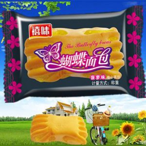 龙海禧味蝴蝶面包菠萝味袋装