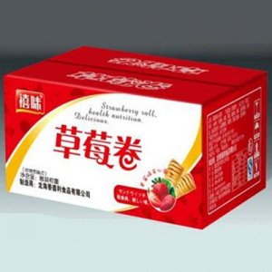 龙海禧味草莓卷面包纸箱装